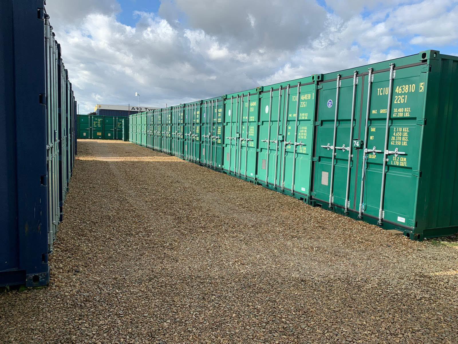 Modern self storage facility interior